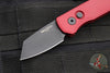 Protech Runt 5 OTS Auto Knife- Reverse Tanto- Red Handle- Black DLC Magnacut Steel Blade  R5403-RED
