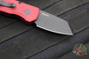 Protech Runt 5 OTS Auto Knife- Reverse Tanto- Red Handle- Black DLC Magnacut Steel Blade  R5403-RED