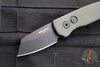 Protech Runt 5 OTS Auto Knife- Reverse Tanto- Textured Green Handle- Black DLC Magnacut Steel Blade  R5406-GREEN