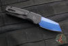 Protech Runt 5 OTS Auto Knife- Reverse Tanto- Textured Black Handle- Sapphire Blue Magnacut Steel Blade  R5406-SB