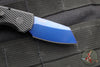 Protech Runt 5 OTS Auto Knife- Reverse Tanto- Textured Black Handle- Sapphire Blue Magnacut Steel Blade  R5406-SB