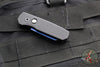 Protech Runt 5 OTS Auto Knife- Reverse Tanto- Textured Black Handle- Sapphire Blue Magnacut Steel Blade  R5406-SB