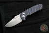 Protech Les George SBR Short Bladed Rockeye Out The Side (OTS)- Unique Striped Micarta Handle- Stonewash Blade