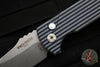 Protech Les George SBR Short Bladed Rockeye Out The Side (OTS)- Unique Striped Micarta Handle- Stonewash Blade