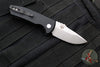 Protech Les George SBR Short Bladed Rockeye Out The Side (OTS)- Unique Striped Micarta Handle- Stonewash Blade