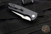 Protech Les George SBR Short Bladed Rockeye Out The Side (OTS)- Unique Striped Micarta Handle- Stonewash Blade