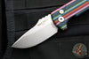 Protech Les George SBR Short Bladed Rockeye Out The Side (OTS)- Unique Striped Micarta Handle- Stonewash Blade V2