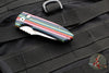 Protech Les George SBR Short Bladed Rockeye Out The Side (OTS)- Unique Striped Micarta Handle- Stonewash Blade V2