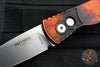 Protech Tactical Response 2 OTS Auto- "Del Fuego" Finished Handle With Textured Corners- Stonewash Plain Edge Magnacut Steel Blade T201-DF