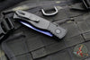 Protech Tactical Response 2 OTS Auto- Black Handle With Textured Corners- Sapphire Blue Magnacut Steel Blade T203-SB