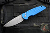 Protech TR-3 Tactical Response 3 Out The Side (OTS) Auto Knife-  Blue Grooved Handle- Blasted Finished Blade TR-3 Blue