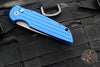 Protech TR-3 Tactical Response 3 Out The Side (OTS) Auto Knife-  Blue Grooved Handle- Blasted Finished Blade TR-3 Blue