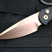 Protech TR-5- Tactical Response 5- Limited Edition- Black Handle- Rose Gold Blade TR-5 RG
