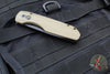 Protech Vero Synapse Design Out The Side (OTS) Auto Knife- Thick Black Aluminum Bottom Handle- Green Canvas Micarta Lid- Black DLC Magnacut Steel Blade VERO1213-GRN MIC