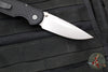 Protech TR-3 Integrity- Manual Button Lock Knife- Relic Pattern Black Handle- Stonewash S35VN Steel Blade  INT105