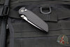 Protech TR-3 Integrity- Manual Button Lock Knife- Relic Pattern Black Handle- Stonewash S35VN Steel Blade  INT105