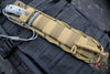 Chris Reeve Green Beret Fixed Blade- Black Canvas Micarta Handle- Black Part Serrated Magnacut Steel Blade- Tan Sheath GB7-1006