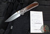 Chris Reeve Large Sebenza 31- Drop Point- Macassar Ebony Wood Inlay- L31-1116 IN CPM-MAGNACUT