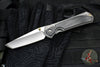 Chris Reeve Large Sebenza 31- Tanto Edge- Glass Blasted Titanium- Bog Oak Wood Inlay- Magnacut Steel Blade L31-1130