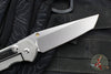 Chris Reeve Large Sebenza 31- Tanto Edge- Glass Blasted Titanium- Bog Oak Wood Inlay- Magnacut Steel Blade L31-1130