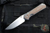 Chris Reeve Large Sebenza 31- Natural Micarta Inlay- Drop Point Blade L31-1212 In Magnacut