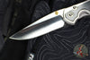 Chris Reeve Large Sebenza 31- Polished Titanium Handle- Polished Drop Point- Bog Oak Wood Inlay- L31-1620 IN CPM-MAGNACUT v6