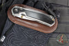 Chris Reeve Large Sebenza 31- Polished Titanium Handle- Polished Drop Point- Bog Oak Wood Inlay- L31-1620 IN CPM-MAGNACUT v6