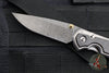 Chris Reeve Small Sebenza 31- Drop Point- Bog Oak Inlay Handle- Ladder Damascus Blade S31-1104