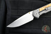 Chris Reeve Small Sebenza 31- LEFT HANDED- Drop Point- Box Elder Wood Inlay S31-1109 in CPM MAGNACUT