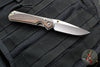 Chris Reeve Small Sebenza 31- LEFT HANDED- Drop Point- Macassar Ebony Inlay Magnacut Steel Blade S31-1117