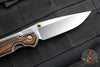 Chris Reeve Small Sebenza 31- LEFT HANDED- Drop Point- Macassar Ebony Inlay Magnacut Steel Blade S31-1117