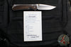 Chris Reeve Small Sebenza 31- LEFT HANDED- Drop Point- Macassar Ebony Inlay Magnacut Steel Blade S31-1117