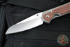 Chris Reeve Small Sebenza 31- Glass Blasted Titanium- Natural Micarta Inlay- Insingo Edge Blade S31-1226 in CPM MAGNACUT