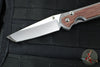 Chris Reeve Small Sebenza 31- Glass Blasted Titanium- Natural Micarta Inlay- Tanto Edge Blade S31-1234 in CPM MAGNACUT