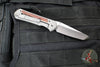 Chris Reeve Small Sebenza 31- Glass Blasted Titanium- Natural Micarta Inlay- Tanto Edge Blade S31-1234 in CPM MAGNACUT