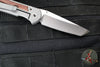 Chris Reeve Small Sebenza 31- Glass Blasted Titanium- Natural Micarta Inlay- Tanto Edge Blade S31-1234 in CPM MAGNACUT