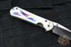 Chris Reeve Small Sebenza 31- LEFT HANDED- Plain Drop Point- Unique Graphic Handle- Stonewash Magnacut Blade S31-1401-0004