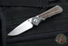 Chris Reeve Small Inkosi- Natural Canvas Micarta- Drop Point Magnacut Blade SIN-1014