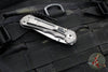 Chris Reeve Small Inkosi- Glass Blasted Titanium Finish- Black Canvas Micarta Inlay- Drop Point Magnacut Steel Blade SIN-1116