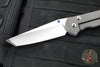 Chris Reeve Large Sebenza 31- LEFT HANDED- Tanto Edge- Sandblasted Finished Titanium- Stonewash Magnacut Blade L31-1011
