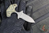 RMJ Tactical BUB- Back Up Push Dagger- Double Edge- Tungsten Finish Magnacut Steel- Dirty Olive G-10