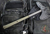 RMJ Tactical- Eagle Talon- Tungsten Finished S7 Steel- Dirty Olive G-10 Handle