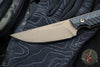 RMJ Unmei Fixed Blade Knife- Midnight Bronze Finished-  Black G-10 Handle