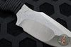 Jon Sorensen Custom Fixed Blade- Drifter- Nightmare Grind- Fume Blue Finish- Hammered Flats- Black Cord Wrapped