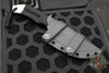 Jon Sorensen Custom Fixed Blade- Drifter- Nightmare Grind- Fume Blue Finish- Hammered Flats- Black Cord Wrapped