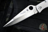 Spyderco Police Folding Knife- Stainless Steel Handle- Spear Point Satin Blade C07P