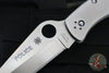 Spyderco Police Folding Knife- Stainless Steel Handle- Spear Point Satin Blade C07P
