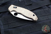 Spyderco Manix 2- Brown Micarta Handle- Satin Cruwear Plain Edge Blade C101MPCW2