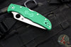 Spyderco Endura Green Handle Satin Flat Ground Lockback Knife C10FPGR