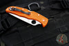 Spyderco Endura Orange Handle Satin Flat Ground Lockback Knife C10FPOR